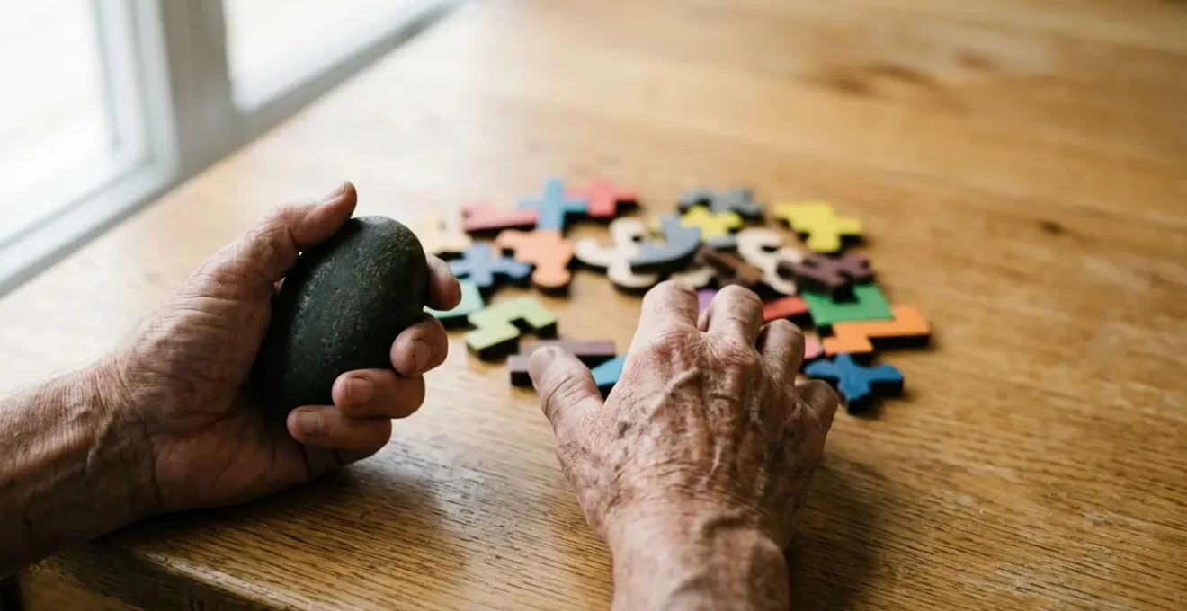 Abstract conceptual photograph illustrating the gap between brain training promises and cognitive reality in dementia prevention