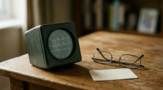 Medical awareness composition highlighting undiagnosed cardiac conditions in elderly British population