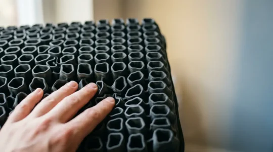 Close-up view of wheelchair seat cushion showing proper fitting and pressure distribution for elderly user safety