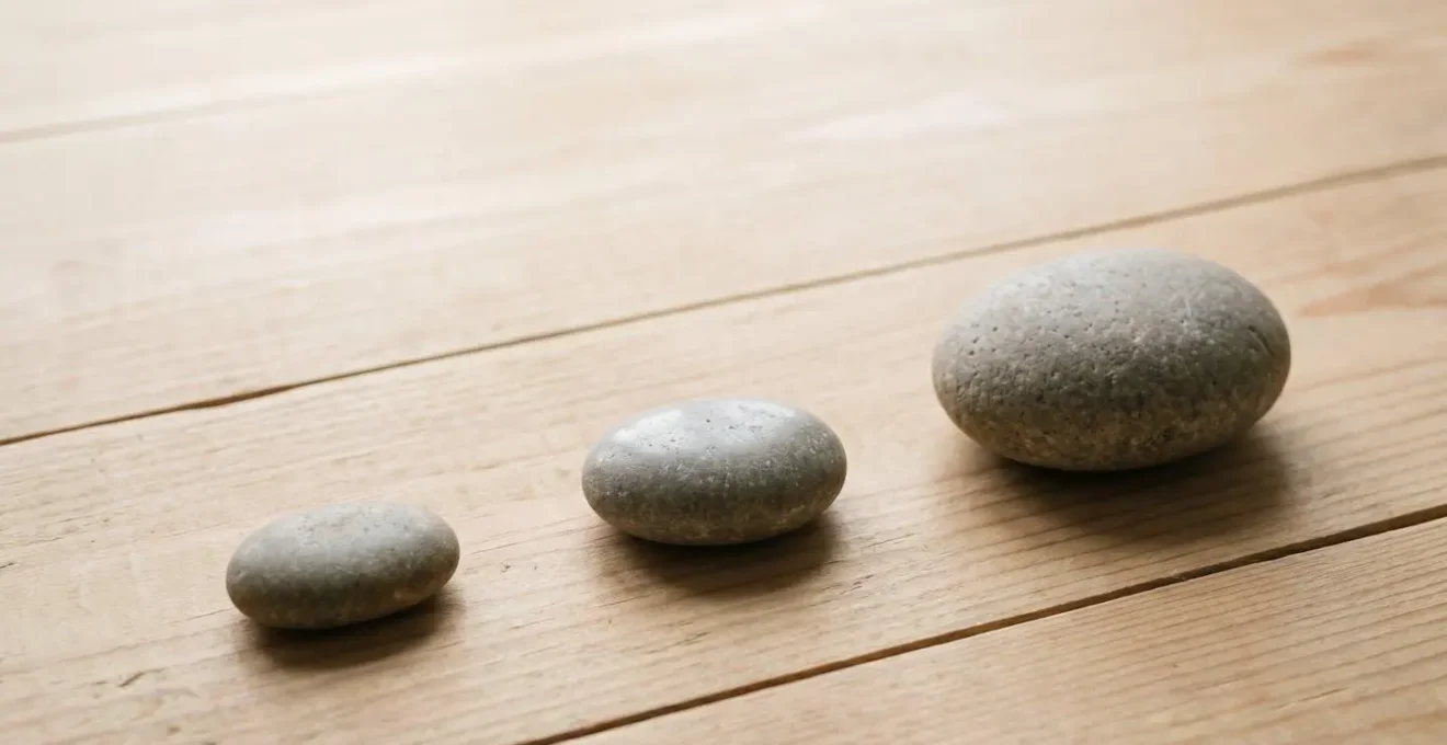 Visual metaphor showing progressive stages of post-surgical recovery using natural elements