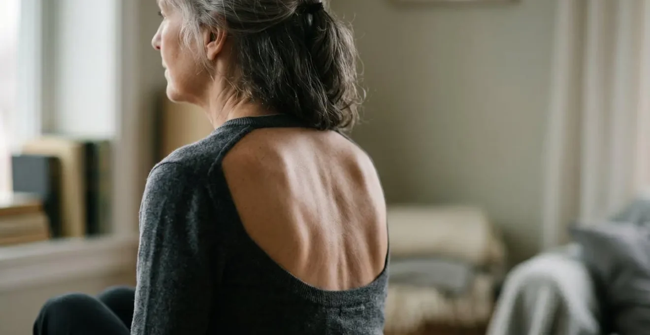 Symbolic visual metaphor showing protective support around shoulder joint area through natural elements